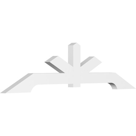 Ekena Millwork Vanguard Architectural Grade PVC Gable Bracket, 108"W x 27"H x 4"D x 6"F, 6/12 Pitch GBP108X27X0406VAN00